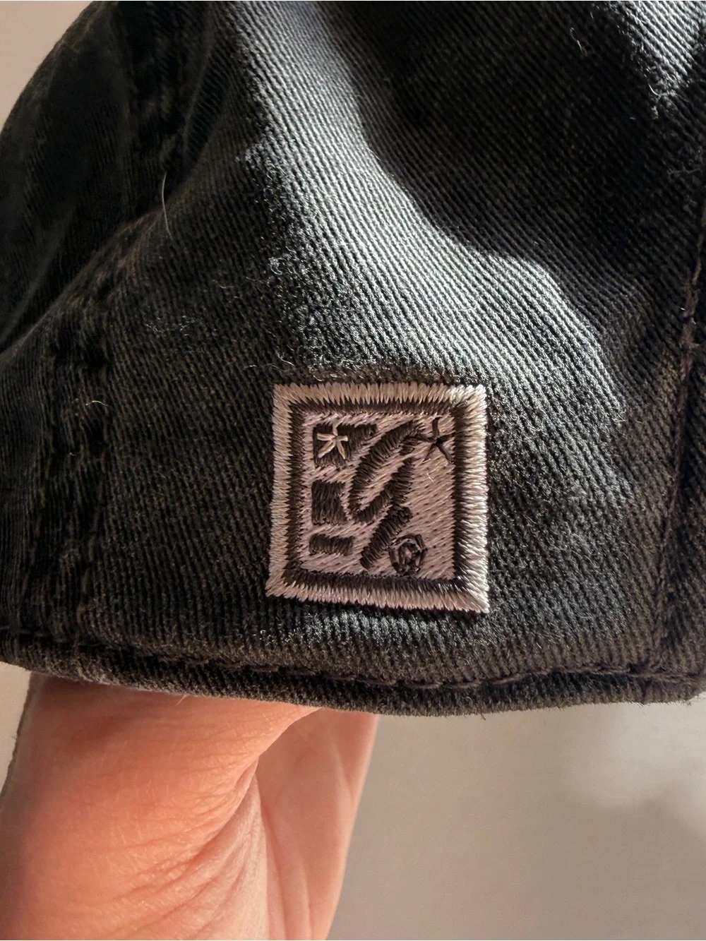Bozeman Montana Barbie style Embroidered Baseball Cap in washed black cotton